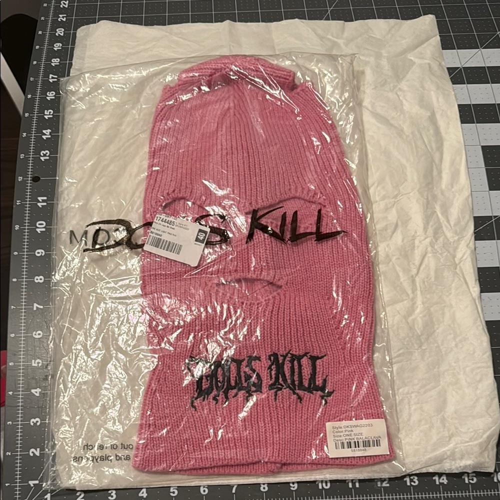 Dolls Kill Pink Knit Balaclava